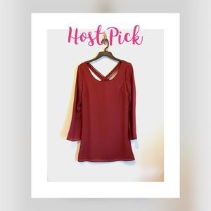 EUC Charlotte Russe Bell Sleeve Shift Dress